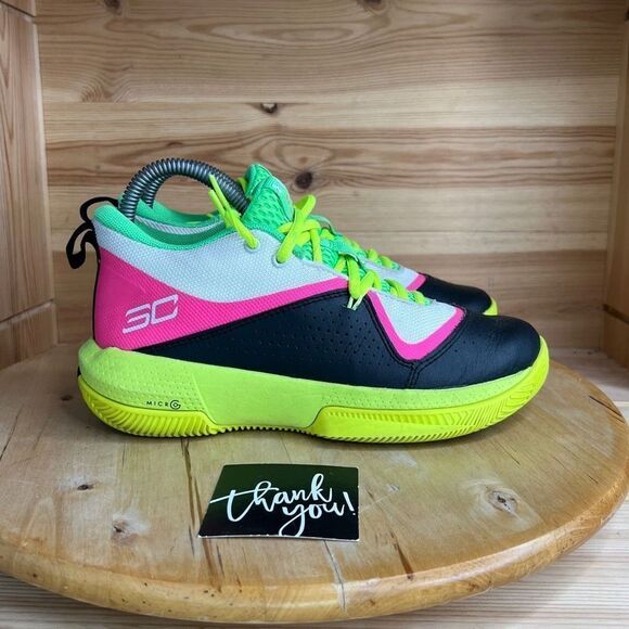 Under Armour Stephen Curry Multicolor Athletic Sneaker Shoes Women’s Size 6.5/5 - Picture 1 of 8